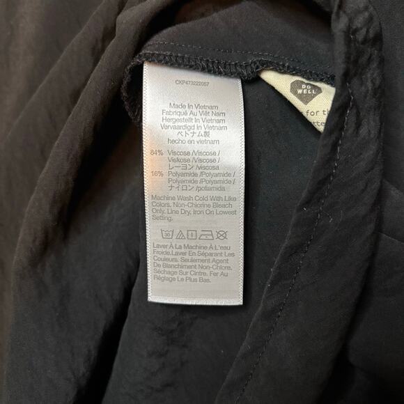 Madewell Black Slip Midi Dress Size 10 V-Neck Adjustable Straps NWOT - Picture 9 of 9